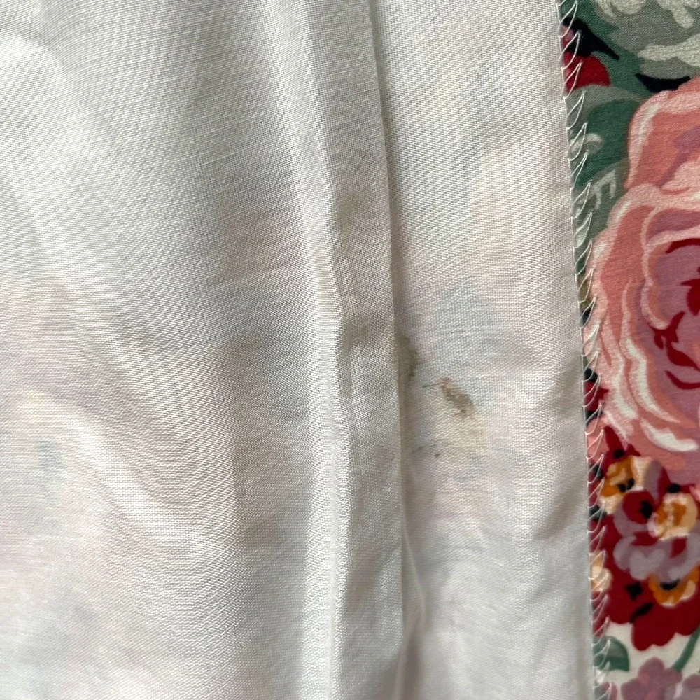 Ralph Lauren Vintage Allison Floral Rose Lined Curtain Panel Made in USA Cotton